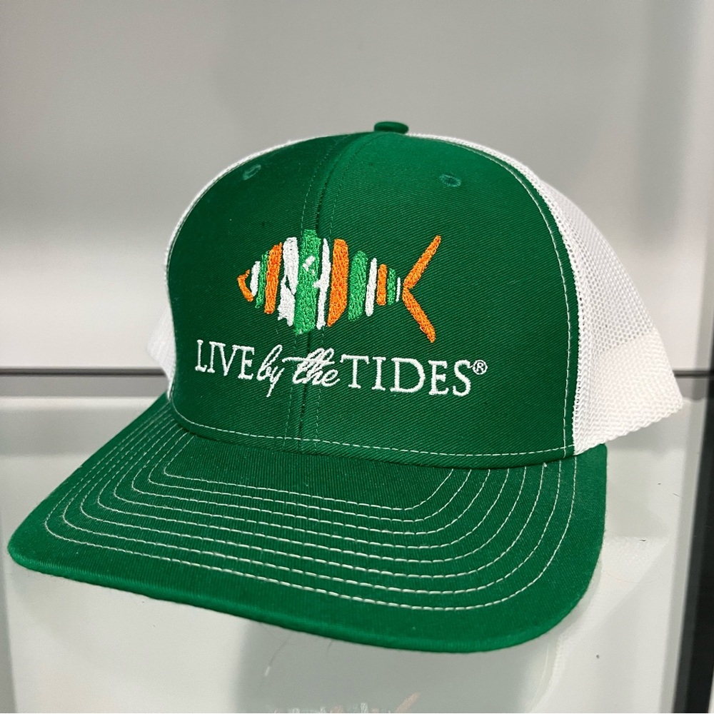Live by the Tides Mens Trucker Hat EUC